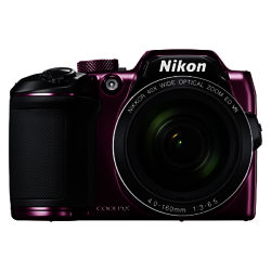 Nikon COOLPIX B500 Digital Camera, 16MP, HD 1080p, 40x Optical Zoom, Wi-Fi, Bluetooth, 3 LCD Screen Plum